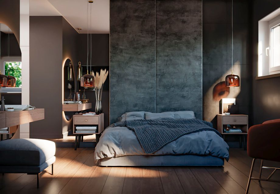 Sypialnia inspiracje na wprowadzenie intensywnych kolorów Sypialnia inspiracje na wprowadzenie intensywnych kolorów