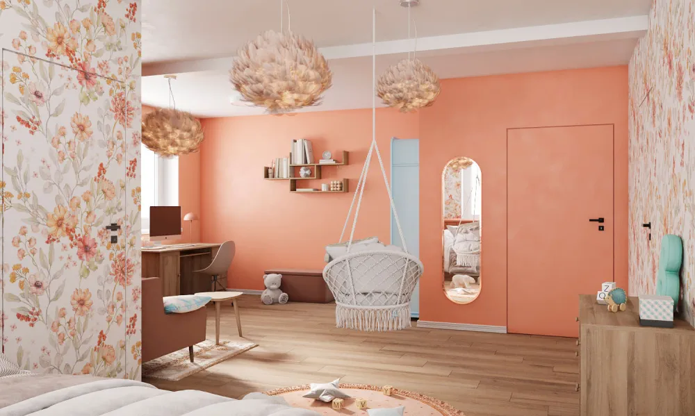 Projekt pokoju dziewczynki - kolorowy zawrót głowy Projekt pokoju dziewczynki - kolorowy zawrót głowy